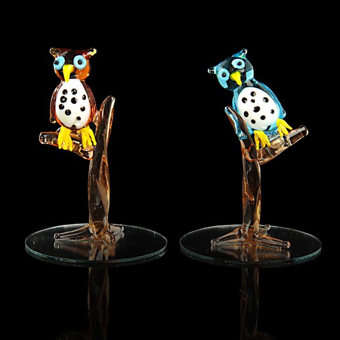 Сувенир "Совёнок на ветке", МИКС