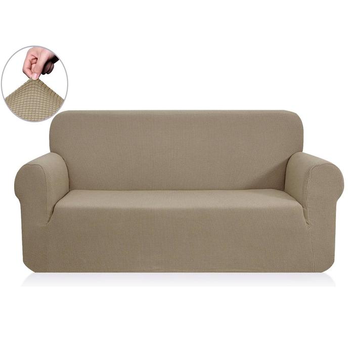 Чехол на диван «Моника», размер трехместный, цвет кофе