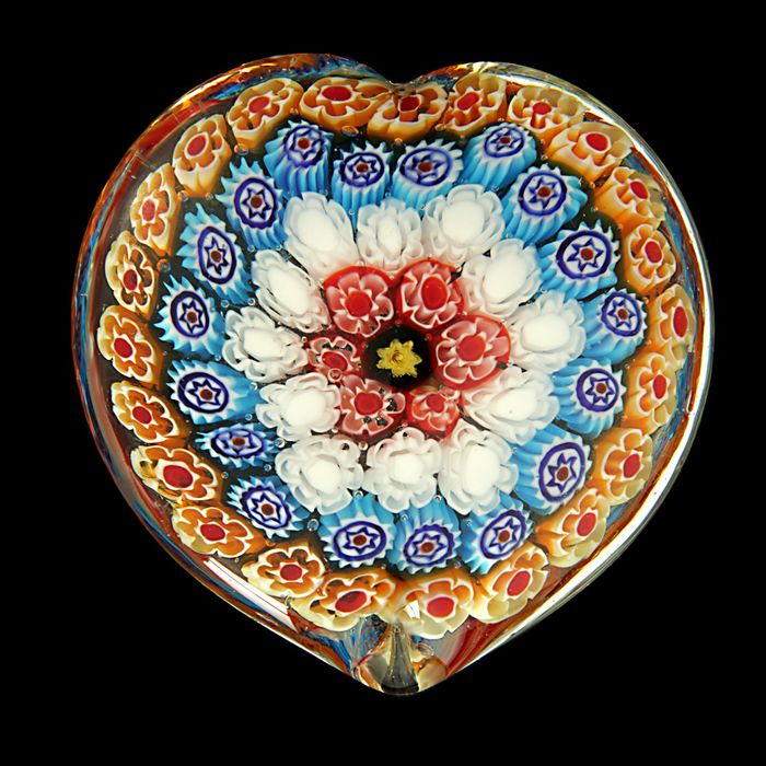 Сувенир пресс-папье "Сердце многоцветное", МИКС