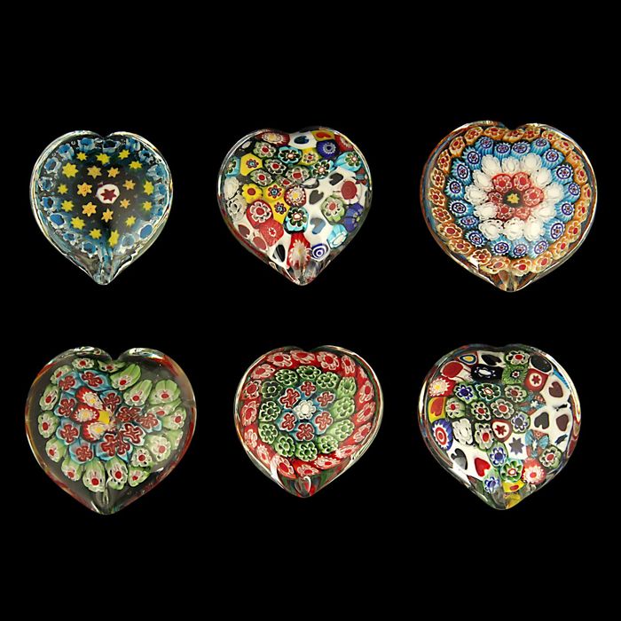 Сувенир пресс-папье "Сердце многоцветное", МИКС