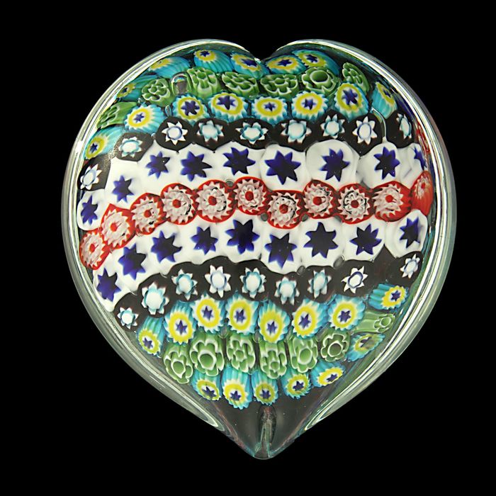 Сувенир пресс-папье "Сердце многоцветное", МИКС