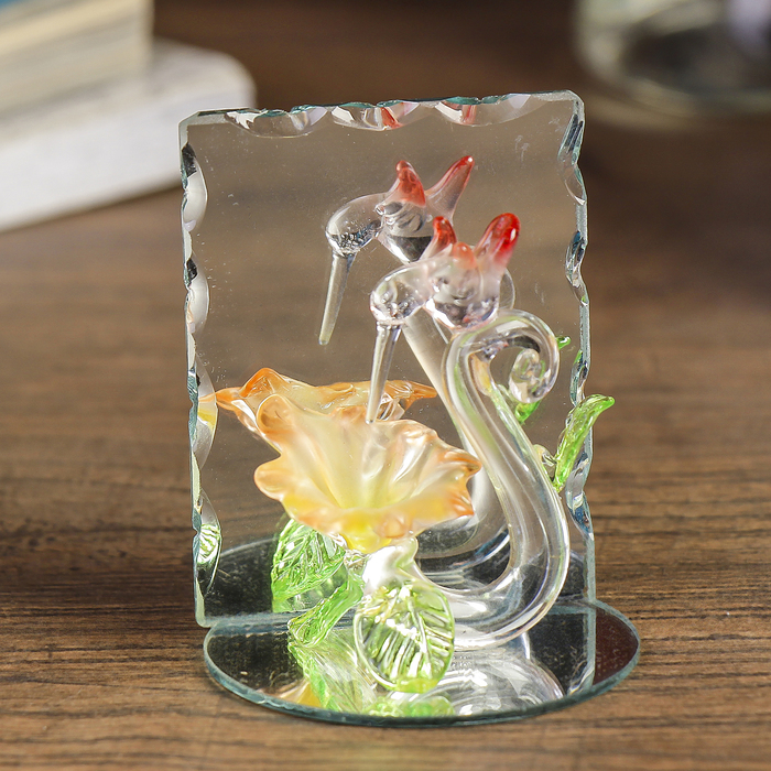 Сувенир "Колибри у цветка" МИКС