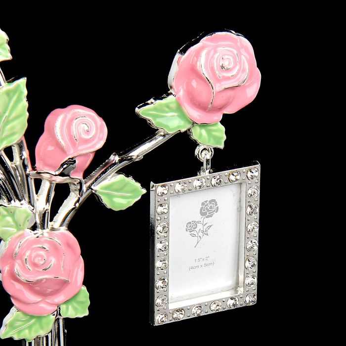 Фоторамка на 3 фото 4х5 см "Розовый куст"