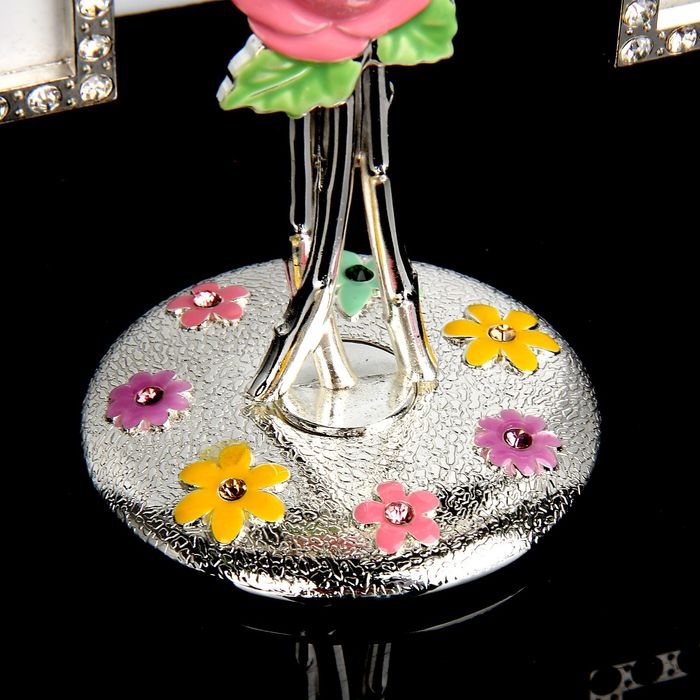 Фоторамка на 3 фото 4х5 см "Розовый куст"