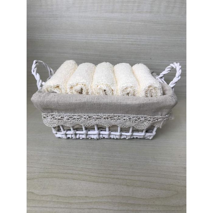 

Набор салфеток «Герда», размер 30х30 см - 5 шт, цвет молоко