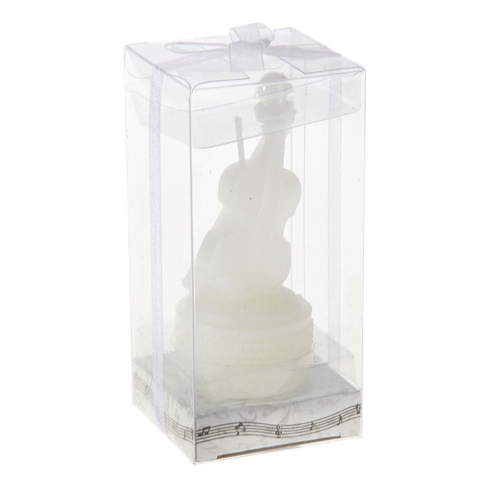 Свеча восковая "Скрипка", цвет белый