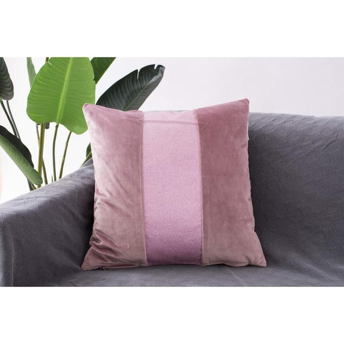 Наволочка «Амели», размер 45х45 см, цвет розовый