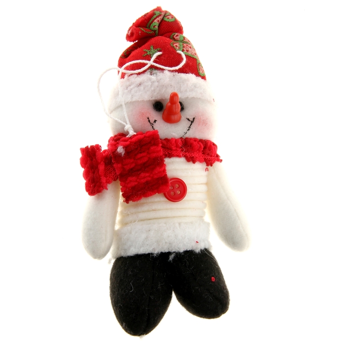 Мягкая игрушка "Снеговик-пружинка"