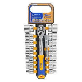 

Набор торцевых головок KRAFT KT 700690, 1/2", 20 предметов, трещотка