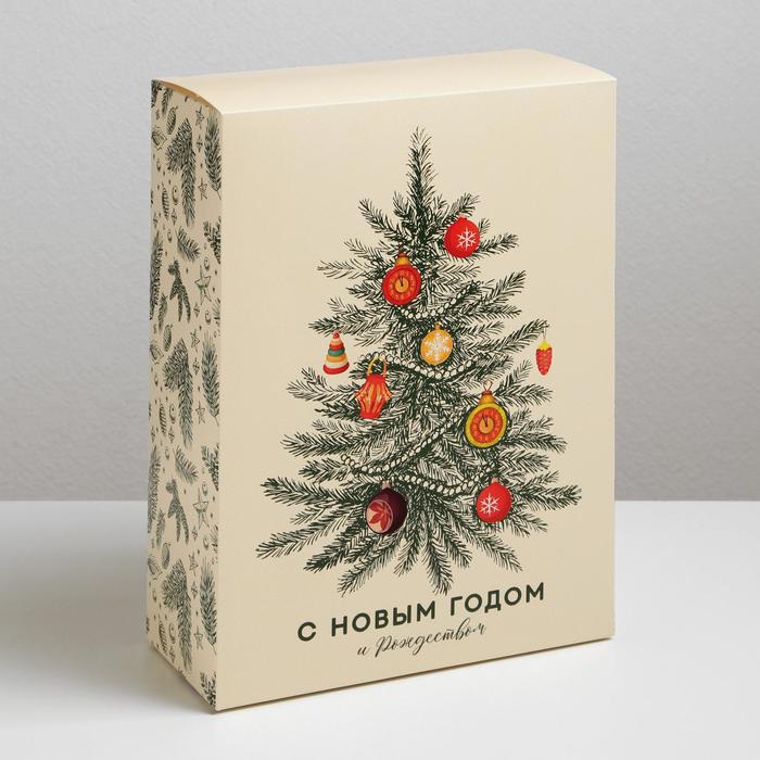 Коробка складная «Новогодняя ёлка», 22 × 30 × 10 см