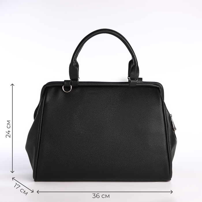 Сумка женская TEXTURA, саквояж, большой размер, цвет чёрный