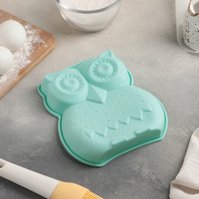 Форма для выпечки "Совенок" 19х15 см, цвета МИКС