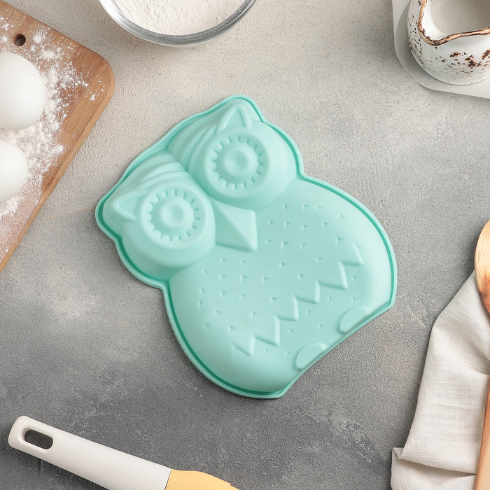 Форма для выпечки "Совенок" 19х15 см, цвета МИКС