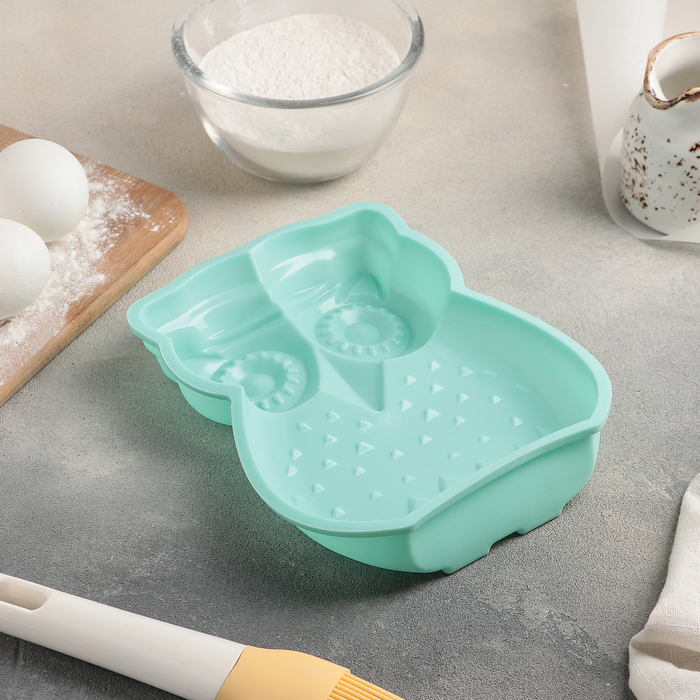 Форма для выпечки "Совенок" 19х15 см, цвета МИКС