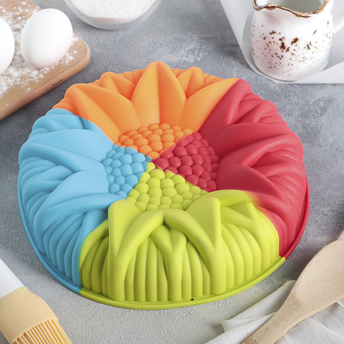 Форма для выпечки "Подсолнух" 25х5 см, цвета МИКС