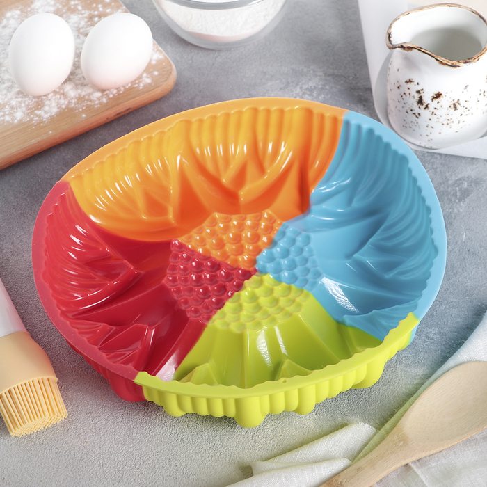 Форма для выпечки "Подсолнух" 25х5 см, цвета МИКС