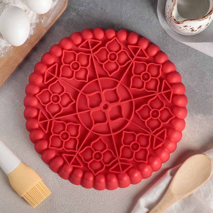 Форма для выпечки 26 см "Круг. Орнамент", цвета МИКС