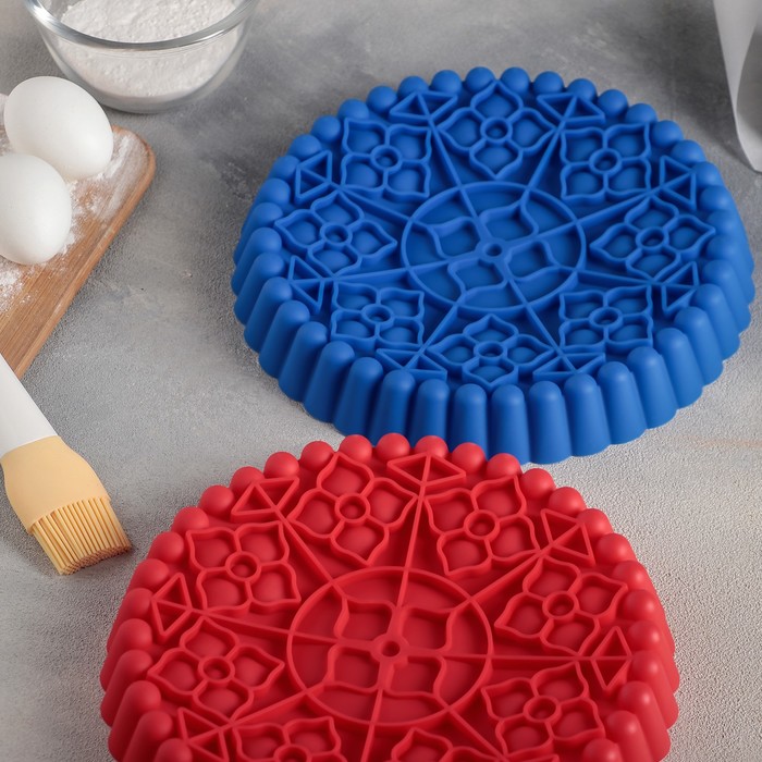 Форма для выпечки 26 см "Круг. Орнамент", цвета МИКС