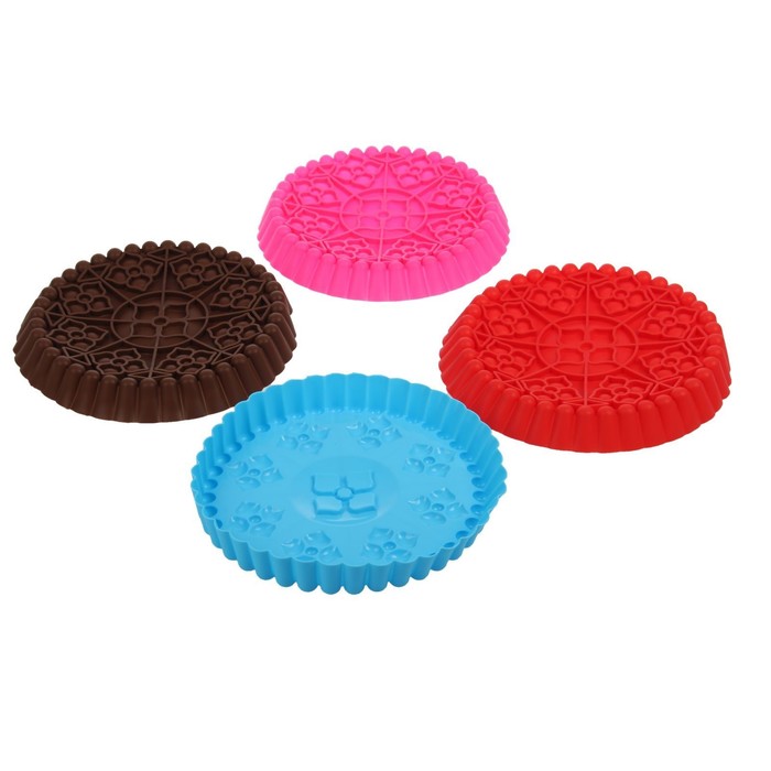 Форма для выпечки 26 см "Круг. Орнамент", цвета МИКС