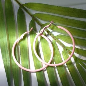 

Серьги-кольца "Классик" тонкая линия, цвет розовый, d= 4 см