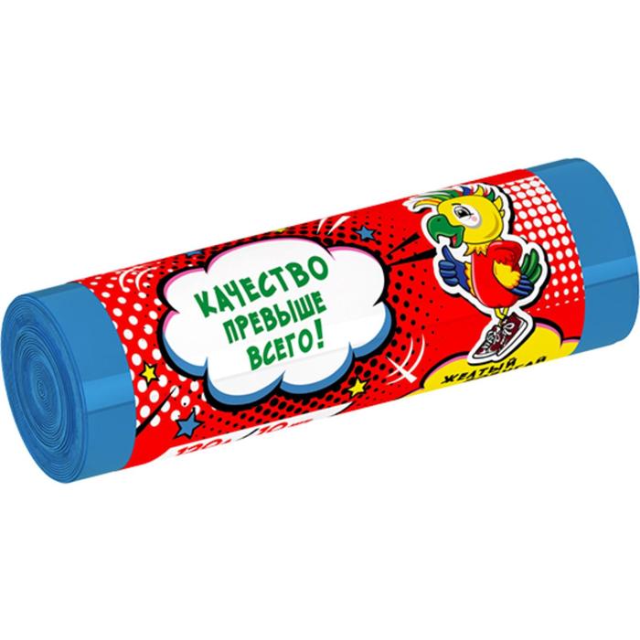 

Пакеты для мусора особо прочный, 120 л/10 шт, ПСД, рулон, синие