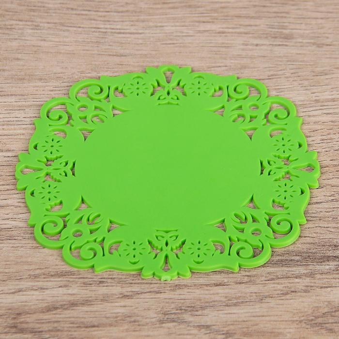 Набор подставок под горячее, 4 шт, 10 см "Чаепитие", цвета МИКС