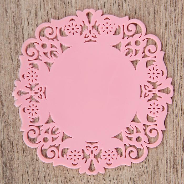 Набор подставок под горячее, 4 шт, 10 см "Чаепитие", цвета МИКС