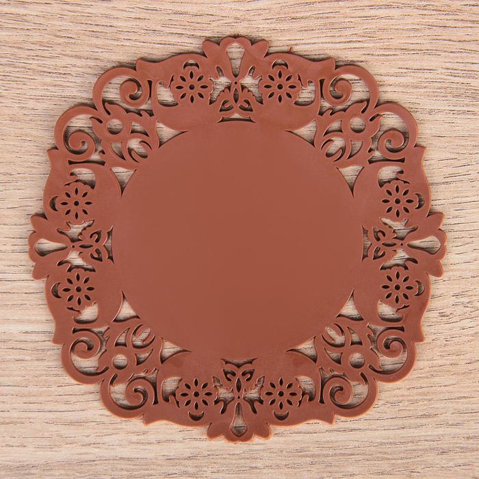 Набор подставок под горячее, 4 шт, 10 см "Чаепитие", цвета МИКС