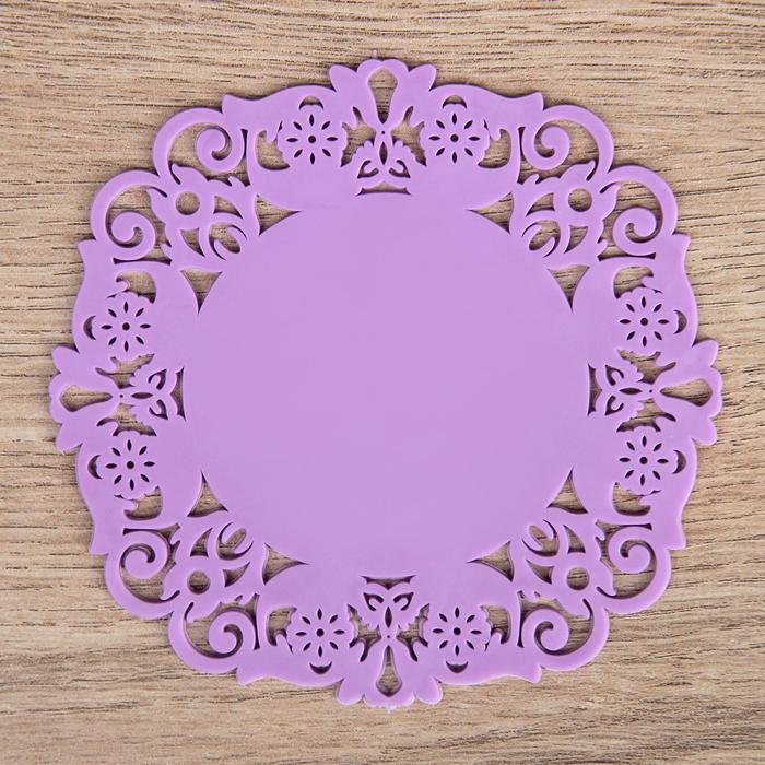 Набор подставок под горячее, 4 шт, 10 см "Чаепитие", цвета МИКС