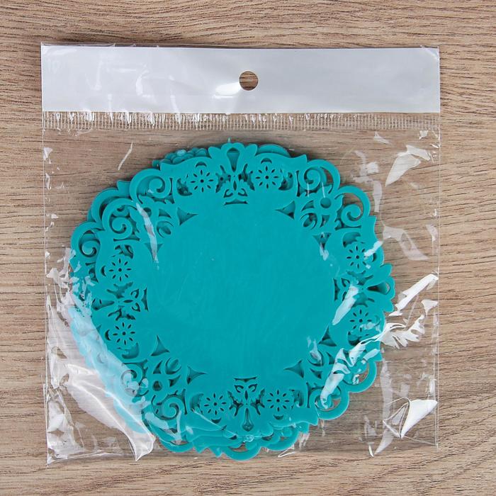 Набор подставок под горячее, 4 шт, 10 см "Чаепитие", цвета МИКС