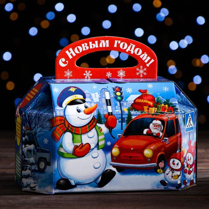 

Подарочная коробка "Снеговик-регулировщик", 14 х 23,5 х 14 см