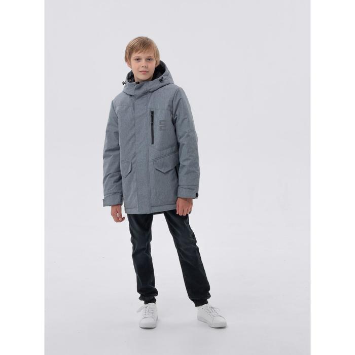 фото Куртка для мальчика, рост 146 см, цвет серый emson kids