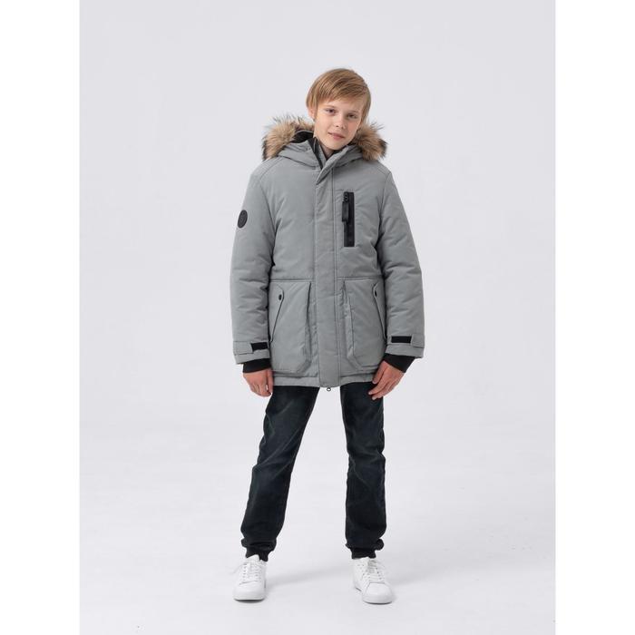 фото Куртка для мальчика, рост 170 см, цвет серый emson kids