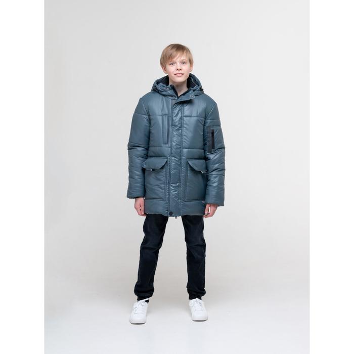 фото Куртка для мальчика, рост 134 см, цвет серый emson kids