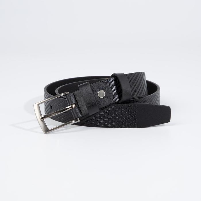 фото Ремень 05-01-02-01, 3*0,3*90 см, нат.кожа, винт, пряжка металл, черный