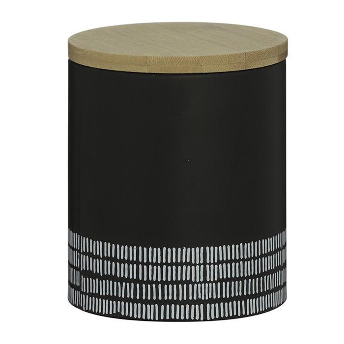Ёмкость для хранения Monochrome средняя черная, 1 л ёмкость для хранения чая otto черная 1 4 л