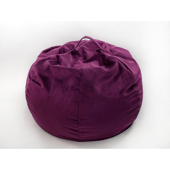фото Кресло-мешок «орбита», размер 45x100 см, цвет фиолетовый, велюр wowpuff