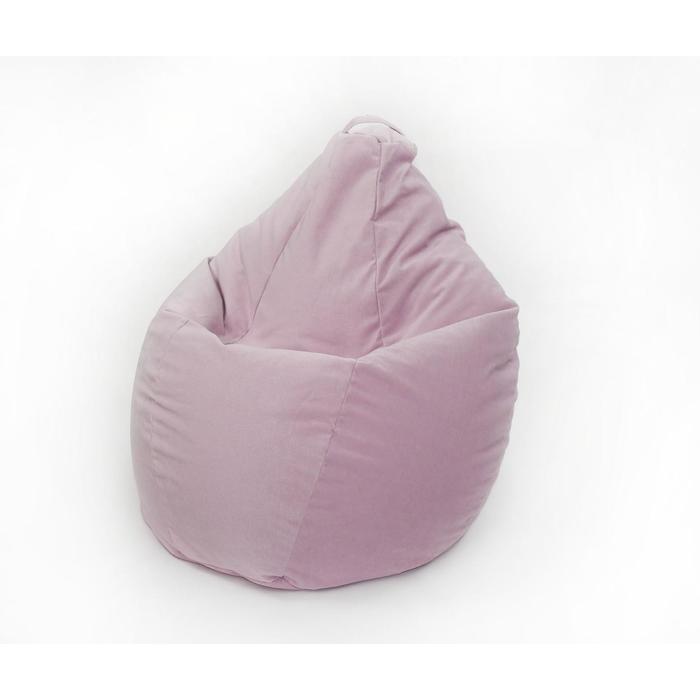 фото Кресло-мешок «груша малое», размер 90x70 см, розовый, велюр wowpuff