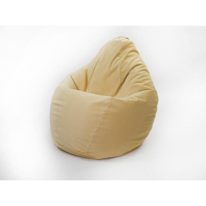 фото Кресло-мешок «груша малое», размер 90x70 см, жёлтый, велюр wowpuff