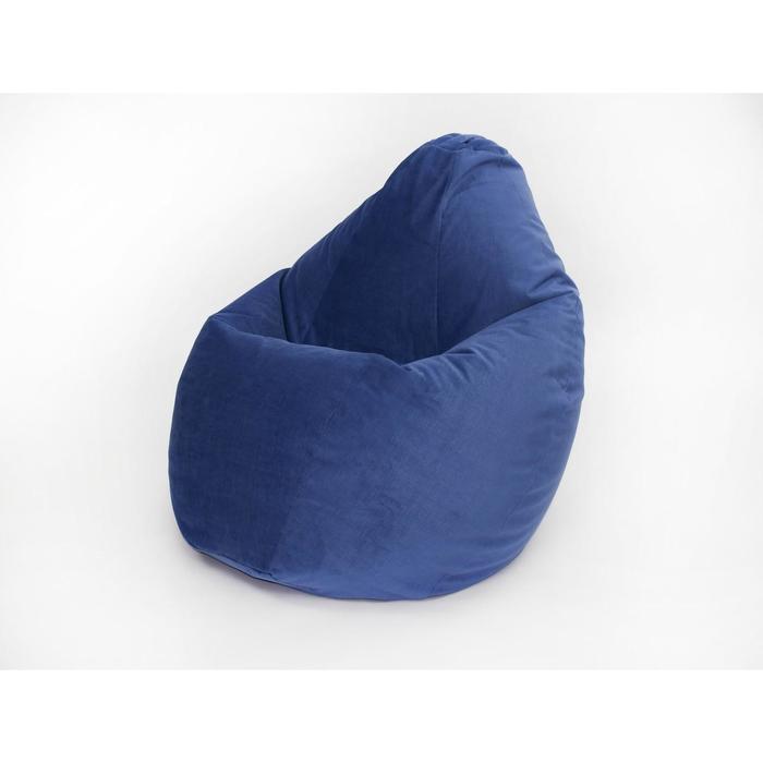 Кресло-мешок «Груша малое», размер 90x70 см, цвет индиго, велюр
