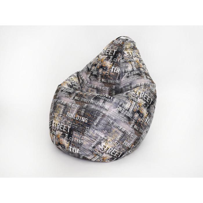 фото Кресло-мешок «груша малая», размер 90x70 см, централ вижен, велюр wowpuff