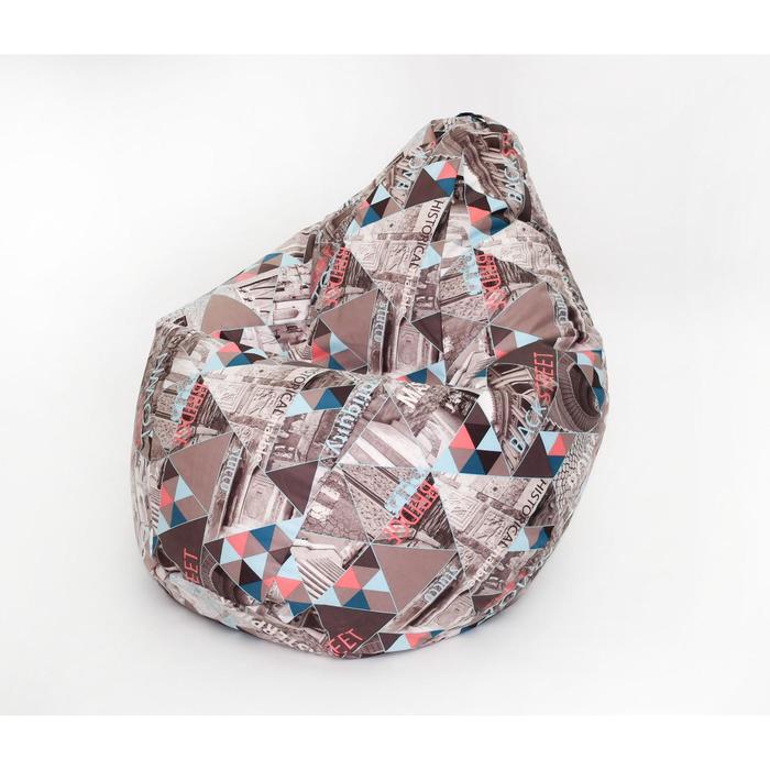 фото Кресло-мешок «груша малая», размер 90x70 см, таун браун, велюр wowpuff