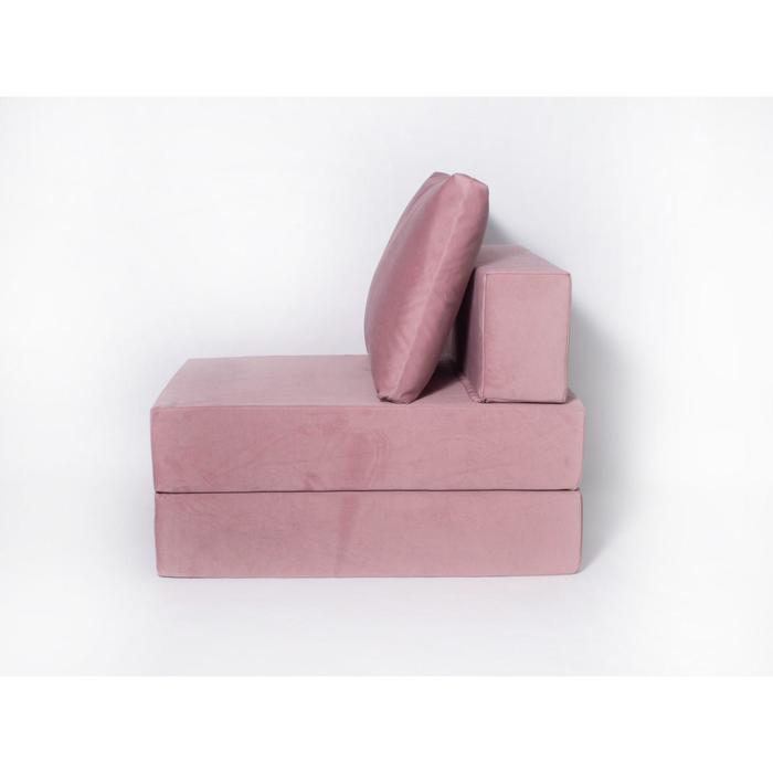 фото Кресло-кровать «окта», размер 75x100 см, цвет пыльная роза, велюр wowpuff