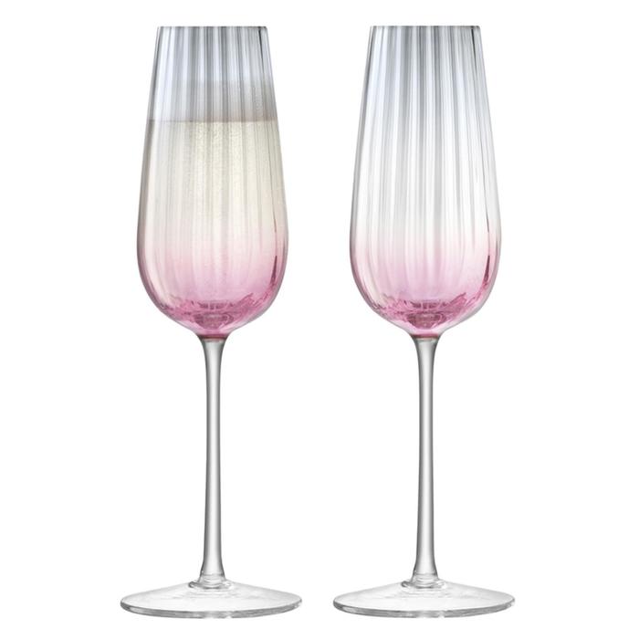 фото Набор бокалов для шампанского dusk, 250 мл, розово-серый, 2 шт lsa international