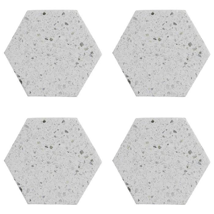 фото Набор из 4 подставок из камня elements hexagonal 10 см typhoon