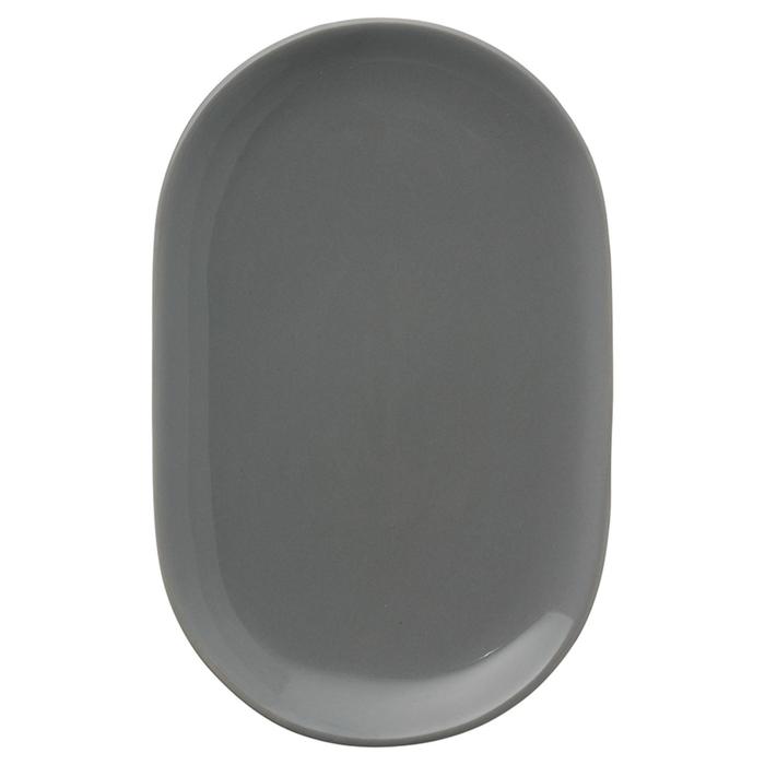 Тарелка сервировочная Cafe Concept, 19,6х12,5 см, темно-серая