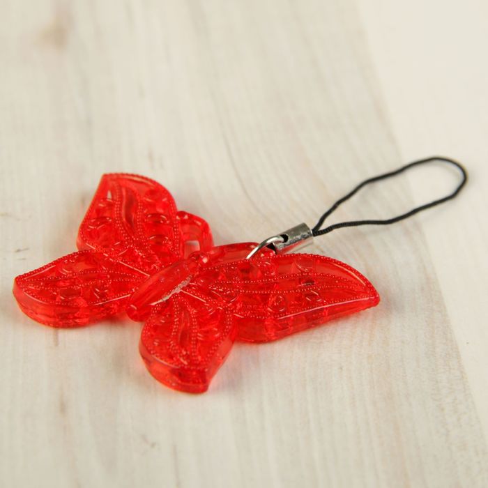 Подвеска для телефона "Бабочка ажурная", цвета МИКС