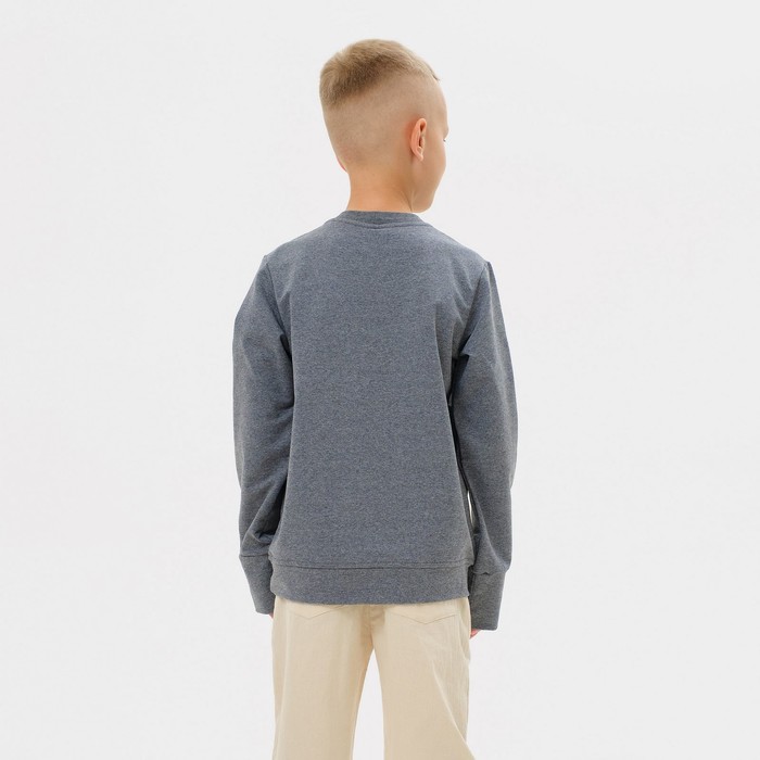 фото Свитшот для мальчика minaku: casual collection цвет серый, рост 140