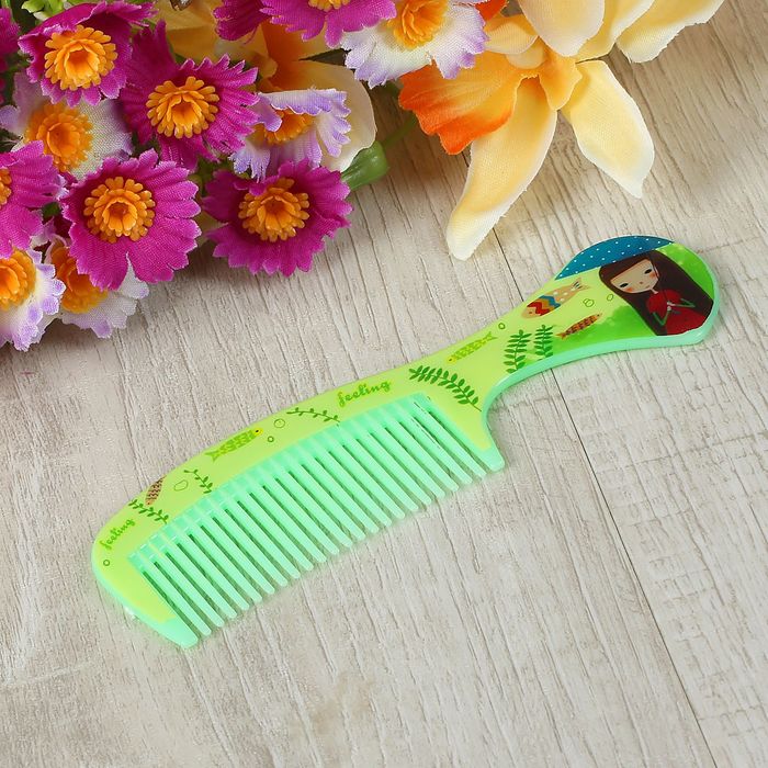 Расчёска с ручкой, цвета МИКС