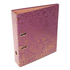 

Папка-регистратор А4, 75 мм, deVENTE Gold Rose Flowers, разборный, металлическая окантовка, матовая ламинация, тиснение фольгой